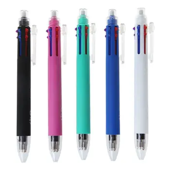 L74B 0,7 мм 5 цветов В одном Выдвижные Шариковые ручки Механический карандаш для ровного письма