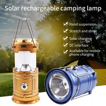 Солнечное зарядное устройство походный фонарь портативная лампа светодиодное наружное освещение Складная походная палатка Лампа USB Перезаряжаемый фонарь