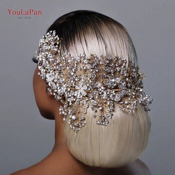 YouLaPan Повязка на голову невесты Свадебное украшение для волос Женский головной убор Вечерние головные уборы Свадебные украшения Аксессуары для головных уборов HP240
