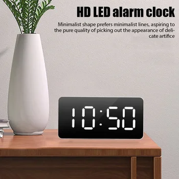 Креативные многофункциональные цифровые настенные часы со светодиодной подсветкой 3D для украшения дома с подключаемым USB-разъемом, светящиеся электронные часы.