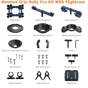 Тележка для камеры VAXIS Movmax Grip Dolly/Тележка для камеры Grip Dolly Pro с кейсом Flightcase Непревзойденная гибкость и адаптивность