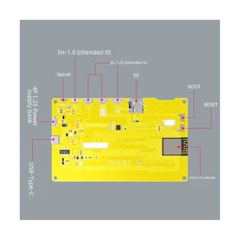 ESP32-S3 5-дюймовый IPS 800X480 RGB LCD TFT Дисплейный модуль HMI 8M PSRAM 16M Flash WIFI BT Smart Display MCU (С сенсорным управлением)