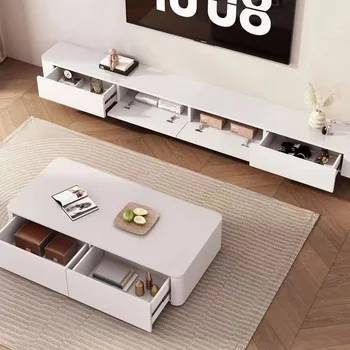Деревянные телевизионные консоли, подставка для шкафа, ретро-белая напольная подставка для телевизора, ящики для гостиной, мебель для дома MQ50DS