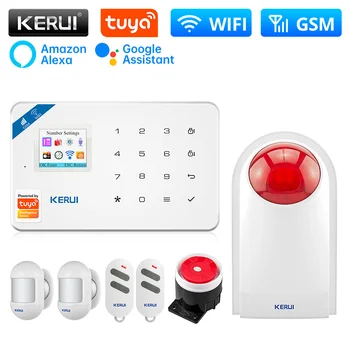 KERUI W181 Сигнализация для дома Охранная WIFI GSM Центральный блок Панель сигнализации Smart Life APP Control с датчиком движения Детектор