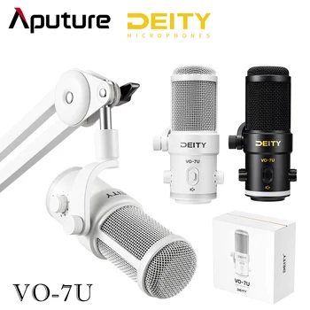 Aputure Deity VO-7U USB Динамический Микрофон Для Подкаста Белый Черный Комплект Штативов RGB Подсветка Для Прямой Трансляции YouTube Tiktok
