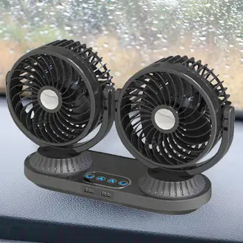 Автомобильный вентилятор с двумя головками для автомобилей 12 В 24 В, летний охлаждающий вентилятор для автомобиля, вентилятор для грузовика
