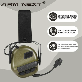 ARM NEXT Тактические электронные наушники для стрельбы, Шумоподавляющие наушники, наушники для усиления звука, защита слуха, складная гарнитура