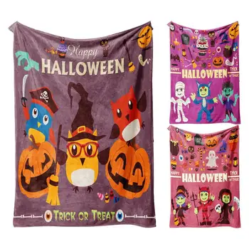 Фланелевое Флисовое одеяло на Хэллоуин, подарок для украшений на Хэллоуин, Пушистое Плюшевое одеяло с мягким фланелевым плюшевым одеялом