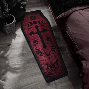 Ковер на Хэллоуин Темно-готический Кровавая Мэри, ковер в гробу, декор для гостиной, грязь, украшение для Хэллоуина, коврик для вечеринки