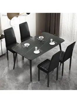 Обеденный стул домашний простой современный стул со спинкой, табурет для макияжа, скандинавская гостиная, кафе, отель, железный обеденный стол и стулья