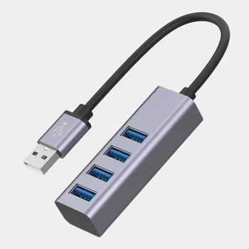 Портативный USB 2.0 Универсальный USB-Концентратор 4-портовый Высокоскоростной USB2.0 480 Мбит/с Компактный Выключатель Питания для Портативных ПК Оптом