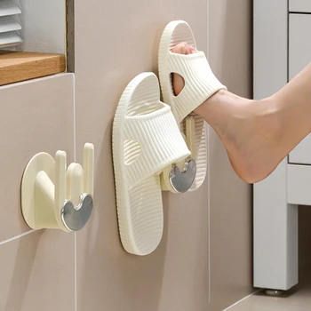 Настенное крепление для слива обуви, вешалка для полотенец Без сверления, подвесная подставка для тапочек для ванной и кухни HANW88