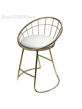 Легкое роскошное кресло ins wind, простой домашний табурет для переодевания, табурет для макияжа, черное птичье гнездо, золотое скандинавское кресло для маникюра.