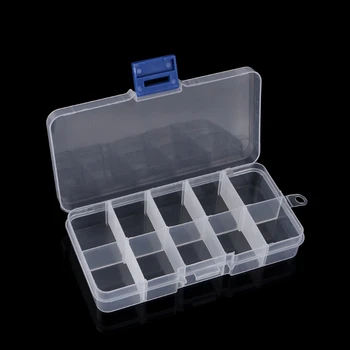 Прозрачные отделения, Пластиковый Ящик для хранения накладных кончиков ногтей 87HA