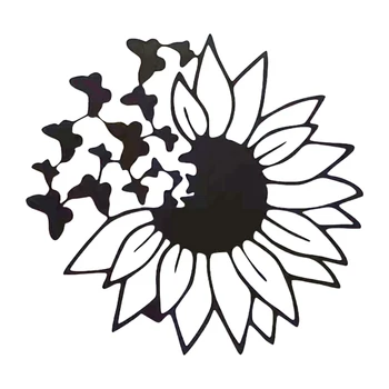 Металлические цветы Орнамент Бабочка Настенные художественные украшения Настенный орнамент для внутренней ванной комнаты Садовый забор Крыльцо 594C