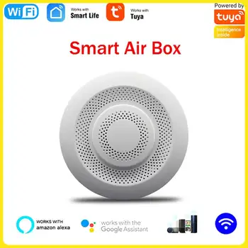 10шт Tuya Wifi Smart Air Box Формальдегид ЛОС CO2 Датчик температуры Влажности Автоматический детектор сигнализации Экономка Life Air
