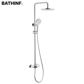 Цифровой набор для душа BATHINF, Интеллектуальные латунные смесители для ванной, Горячая холодная вода, Универсальный набор для душа