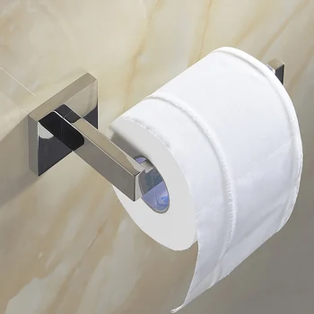 1шт Держатель туалетной бумаги из нержавеющей стали 304 без сверления Самоклеящиеся Аксессуары для ванной Комнаты Держатель туалетной бумаги