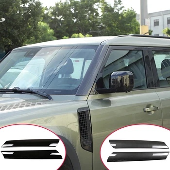 Отделка передней стойки автомобиля передним стеклом для Land Rover Defender 90 110 2020-2022 ABS, наклейки на переднюю стойку лобового стекла