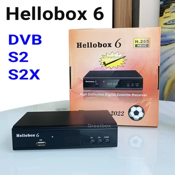 Спутниковый ресивер Hellobox 6 Поддерживает H.265 HEVC T2MI USB WiFi Auto Powervu Cline Comptatible V5 Plus Hellobox6