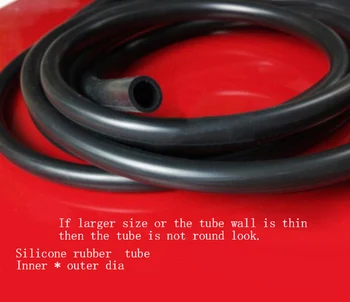 Черная трубка из силиконовой резины внутреннего x наружного диаметра 1x2. 2x3 4 5 6 7 8, 4x6 7 8 мм труба Шланг водопровод аквариум для рыб Дренаж аквариумной воды