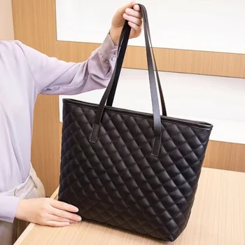 Новая роскошная женская сумка через плечо большой емкости, сумка из искусственной кожи, модная дизайнерская сумка для подмышек, женская изысканная сумка для покупок
