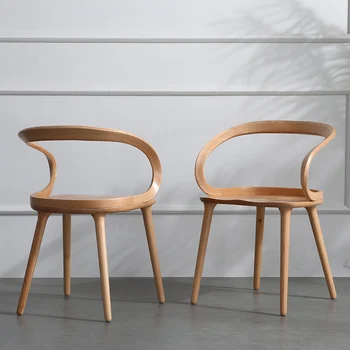 Стулья для столовой в скандинавском стиле, офисный пол, Эргономичный деревянный стул, Роскошный дизайн, Набор обеденных стульев Silla Nordica
