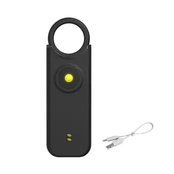 Сигнализация личной безопасности, брелок для ключей, брелок для ключей с кольцом, Тревожная кнопка, Перезаряжаемый датчик тревоги Type-C
