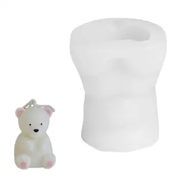 3D форма для кубиков льда с медведем, Силиконовые формы для шоколада, различные мишки, силиконовые формы для свечей, формы для литья смолы для брелоков ручной работы