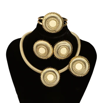 2023 Новое ювелирное изделие, подвеска в форме круга, ожерелье, набор из четырех сережек, браслет, Кольцо, подарок на юбилейную вечеринку