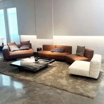 Легкая Роскошная Современная Креативная Новая комбинация гостиничных диванов для гостиной, Диван-кресло для виллы