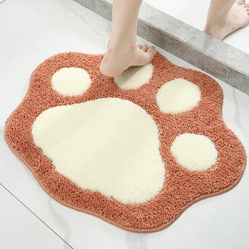 Нескользящий коврик для ванной с рисунком лапы милого мультяшного медведя, впитывающие ковры, входной коврик для детей, коврики для гостиной и ванной комнаты