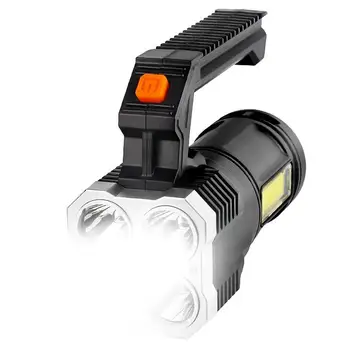 Перезаряжаемый фонарик Уличный мощный фонарик Походные фонари с различными способами затемнения, заряжаемые через USB Яркие
