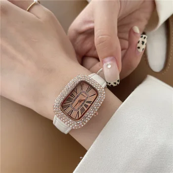 Часы роскошного бренда Sdotter, Модные женские кварцевые часы с бриллиантами, Женские браслеты из нержавеющей стали, стразы, подарки, наручные часы для платья