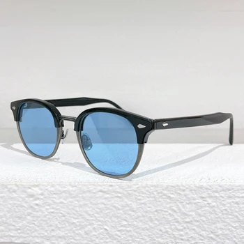 LEMTOSH-MAC Круглые Солнцезащитные очки для Женщин из Ацетата Без Оправы, Новые Модные Очки Ручной работы, Красочные Очки для Мужчин, Несколько вариантов