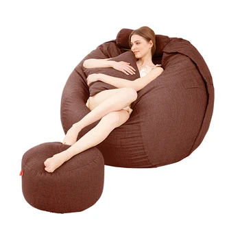 Многоцветный Дополнительный однотонный круглый гигантский пенопластовый мешок для фасоли, искусственная подкладка, большой мешок для фасоли, ленивый стул, диваны для гостиной