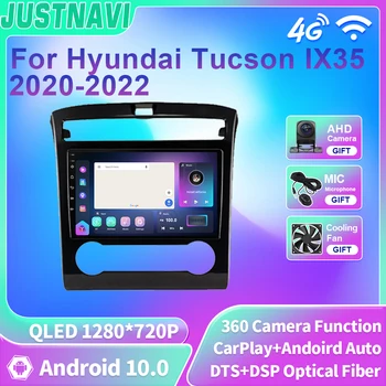 JUSTNAVI QLED Android Автомагнитола Для Hyundai Tucson IX35 2020 2021 2022 Мультимедийный Видеоплеер Головное Устройство Carplay GPS Навигация