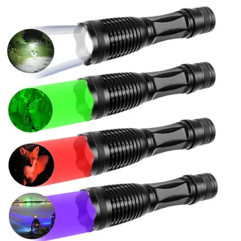 Светодиодный УФ-фонарик дальнего действия Ультрафиолетовый УФ-свет T6 Фонарик сильного света Телескопический зум Велосипедная фара мощностью 10 Вт Лампа для рыбалки