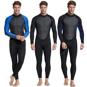 Мужской цельный водолазный костюм из неопрена толщиной 3 мм можно использовать для дайвинга Плавания на каноэ кайтсерфинга, полного мокрого купальника