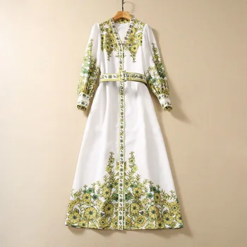 G0870 Высококачественное Новое Модное Женское весеннее платье 2023 года роскошного известного бренда европейского дизайна в стиле вечеринки