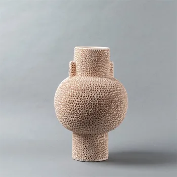Роскошные Керамические вазы для цветов с ручной росписью, домашний декор, Изготовленные на заказ Золотые Наборы ваз для хранения цветов