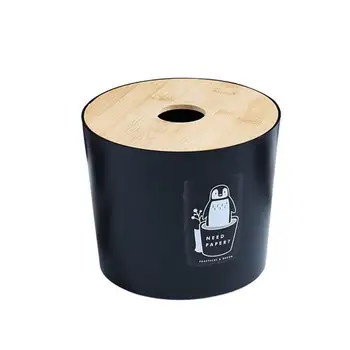 Деревянная стойка для хранения рулонной бумаги, Ящик для хранения салфеток в ванной, Креативный Бумажный ящик, Круглый Nordic Mini