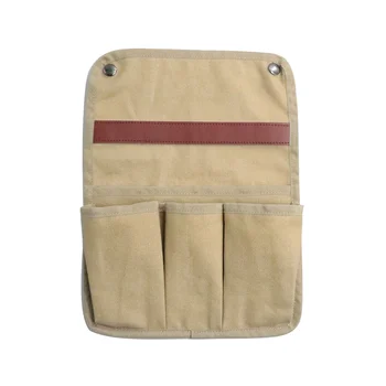 Боковая холщовая сумка-органайзер для барбекю на открытом воздухе, сумка для садовых инструментов, подлокотник, карман для хранения, хаки