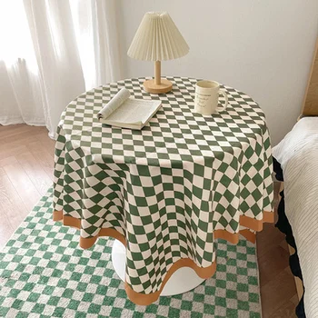 Шахматная скатерть в легком экстравагантном стиле прямоугольный круглый стол полосатая чайная скатерть скатерть коврик для стола