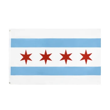 Флаг Чикаго 90 *150 см