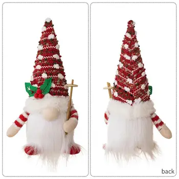 Праздничный декор, фигурка гнома, Очаровательная светящаяся фигурка Рудольфа Гнома, праздничная вязаная фигурка в стиле кантри в американском стиле для рождественских украшений