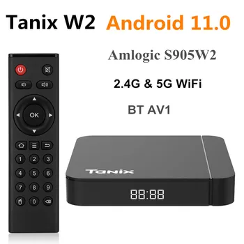 Android 11,0 Tanix W2 TV Box Amlogic S905W2 2G 16G TVBOX H.265 3D AV1 BT 2,4G 5G Wifi 4K HDR Видеоплеер Телеприставка PK TX3