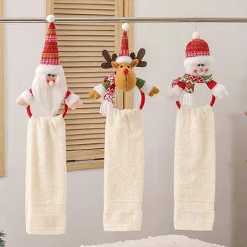 Рождественское полотенце, подвесные украшения, Рождественские вещи для украшения дома, декор двери, Рождественская елка
