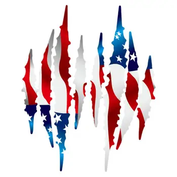 Американский флаг Звезды и полосы Флаг Соединенных Штатов США Национальный флаг США для украшения 2 упаковки наклеек Наклейка с американским флагом