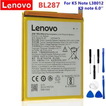 Оригинальный Аккумулятор Lenovo BL287 Для Lenovo K5 Note L38012 /K9 note 6,0-дюймовый Аккумулятор BL287 Для Мобильного Телефона + Подарочные Инструменты
